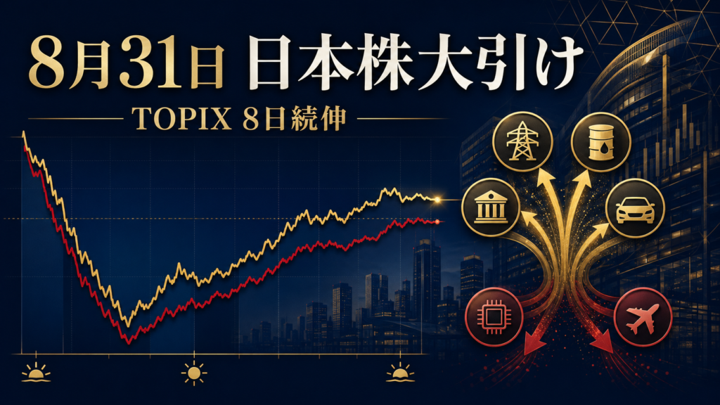 日本株大引け総合｜日経平均93円安、TOPIX8日続伸